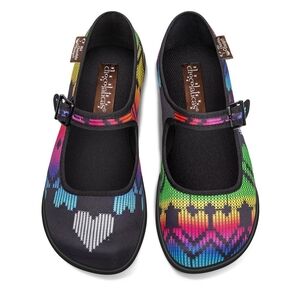 Doodle Pants Rainbow Heart Flats